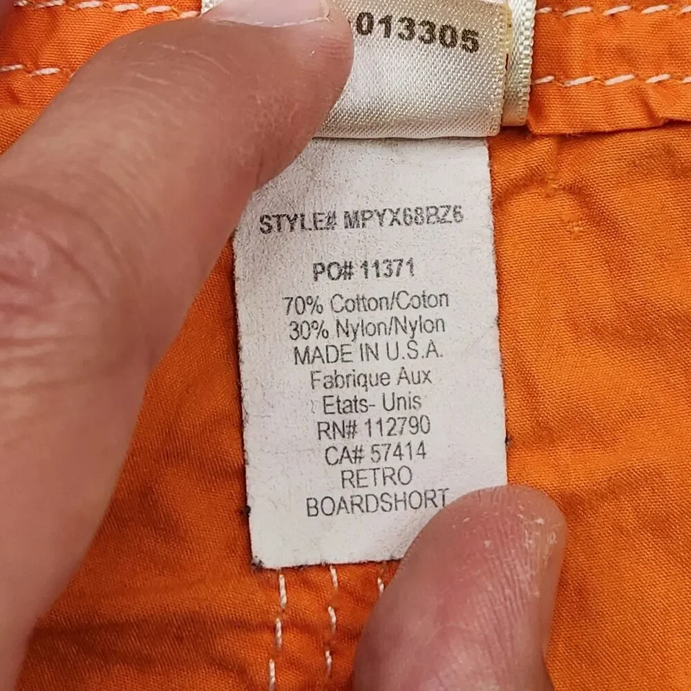 True Religion Retro Board Shorts Men's 40 Orange Swim Trunks Y2K 10